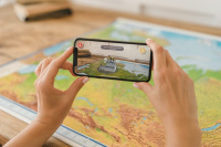 Карта России Физическая интерактивная 1:14,5М 60*40см, ламинация