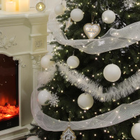 Мишура d=11см, 2м, ПВХ, белая