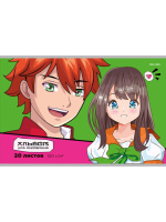 Альбом А4 20л скоба "Влюбленная девчонка" пл. 100гр, лен