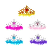 Корона "Шарм" с пухом, 12см , ассорти