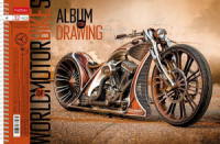 Альбом А4 32л гребень "Мото"  пл. 100 гр/м