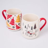 Кружка керамическая 650мл "Новогодняя" 2 дизайна