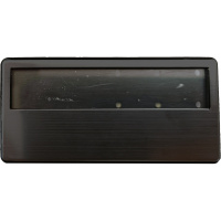 Бейдж 68x33 мм горизонтальный,на магните,метал.пластина,черный