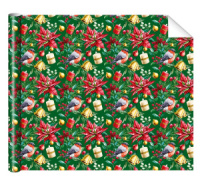 Бумага упаковочная 70*100см "Снегирь"