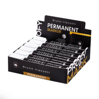 Маркер перманентный 2,0мм  пулевидный белый "ProfyMark"