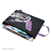 Папка А4 (330*250) с ручками, молния, ткань "Манга" вертикальная