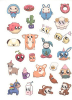 Альбом наклеек А5 8 стр., "100 наклеек. Няшки"