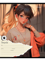 Тетрадь А5 18л кл. Проф-Пресс "Модные девушки - 2" 5 диз.в спайке, белизна 100%