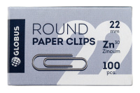 Скрепки 22мм - 100шт. оцинкованные, карт.уп.