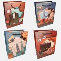 Пакет подар. бумажн. 26*32*10 см 210 гр/м2 Men