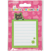 Бумага с липким краем  20л, фигурная Multicolored Cats,  ассорти