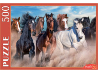 Пазлы  500 элементов  480*330мм. "Дикие скакуны"