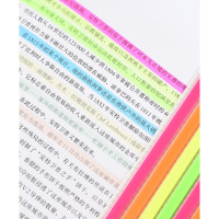 Набор закладок-текстовыделителей с клеевым краем  8*20шт., 140*5мм, флуоресцентные