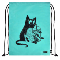 Мешок для обуви 1 отд, 340*420 светоотр. "Кот с лимонадом"