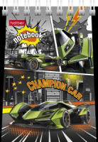 Блокнот А7  40л гребень "Авточемпион" клетка