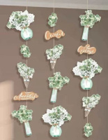 Гирлянда "Свадебные букеты" вертикальная 2м