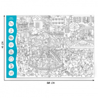 Раскраска "Большая раскраска с заданиями. Город" А2 1л.