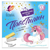 Пластилин 12цв 240гр. Волшебная палитра, со стеком,  карт.упак.