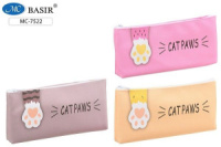 Пенал-косметичка (190*90*25) молния, ПВХ "Лапки"