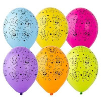 Шар с рисунком 14" Улыбка Звезда 25шт/уп