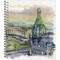 Тетрадь А5  48л кл. гребень Полином "Питер"