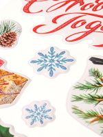 Витражная наклейка 25*25см  "Зимний уют"