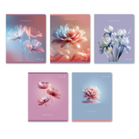 Тетрадь А5 48л кл. Светоч "Капризный цветок" глянц.лам.