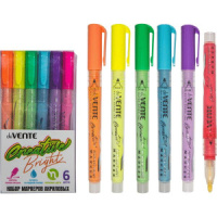 Набор маркеров акриловых   6цв. пулевидн."deVENTE. Bright",неоновые, ширина линии 1,5 мм