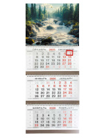 Календарь Трио металл+объем  295*720мм на 2026г. Речные пороги