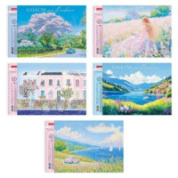 Альбом А4 32 гребень "Нежные моменты" перф.на отрыв, пл. 100 гр/м, 5диз.в блоке