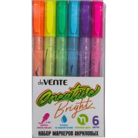 Набор маркеров акриловых   6цв. пулевидн."deVENTE. Bright",неоновые, ширина линии 1,5 мм