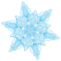 Украшение на скотче 24*24см "Снежинка"