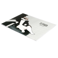 Тетрадь для нот А4 12л., гориз., скоба "Кот пианист"