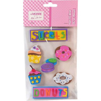 Набор наклеек объемные  "Sweet donuts" 11*18см, из фоамирана