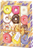 Пакет подар. бумажн. 26*32*10 см 130гр/м Пончики