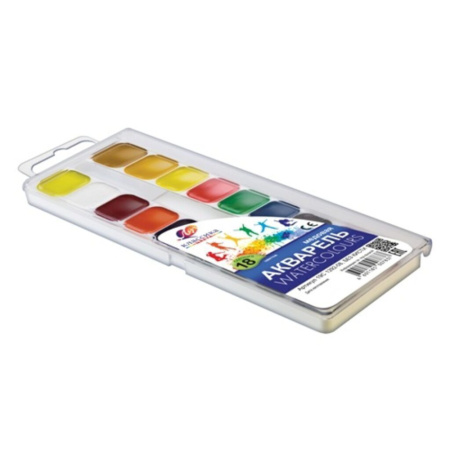 Акварельные краски 18цв. Классика, медовые, п\упак, б\к