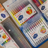 Фломастеры- маркеры  24цв "ЗХК. Я-Художник!" в пласт.пенале, двухсторонние