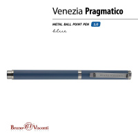 Ручка в футляре "Venezia. Pragmatico. Синяя" шарик., 1,0мм, металл., синие чернила