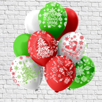 Набор шаров с рисунком 12" На коньках 25шт/уп