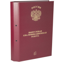 Папка д/Выпускной квалификационной работы А4, без бумаги, 2 отв., НА БОЛТАХ мет., ассорти