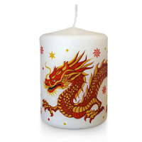 Свеча новогодняя пеньковая "Дракон" 60*80мм