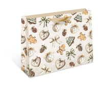 Пакет подар. бум. новогодн. 32*26*12см 157гр/м Пряники