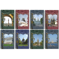 Блокнот А6  60л  "Виды города" гребень слева