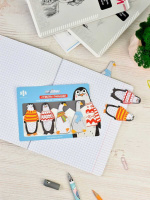 Бумага с липким краем  60л, фигурная "Арт-братва" 4цв*15л.