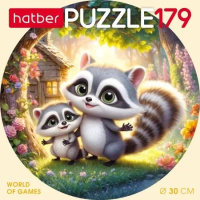 Пазлы  179 элементов  d300мм.  "Мы-енотики!"