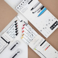 Скетчбук 105*220мм  80л., гребень, 170гр/м2, "SKETCHBOOK Sketch&Art" ДЛЯ МАРКЕРОВ, тв.обложка