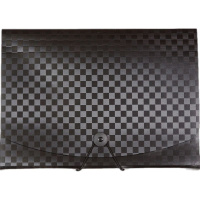 Папка 13 отд. на кнопке 260*130мм TOTAL BLACK, с цв.индексами