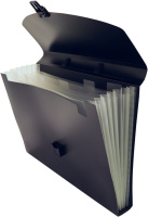 Портфель  6 отд. с ручкой и замком, чёрный