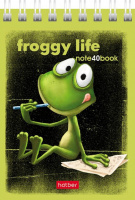 Блокнот А7  40л гребень "Лягух Кир" кл.