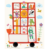 Тетрадь А5 12л кл. Полиграф Принт "Город животных" УФ-лак, белизна 100%*